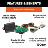 Curt - Custom Wiring Harness, 4-Way Flat Output, Select Jeep Grand Cherokee - 56426