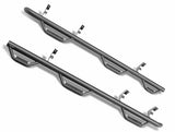 N-FAB - Nerf Step Bar Wheel To Wheel; Textured Black; 2 In. Tube; 2 Steps Per Side; - T0365R