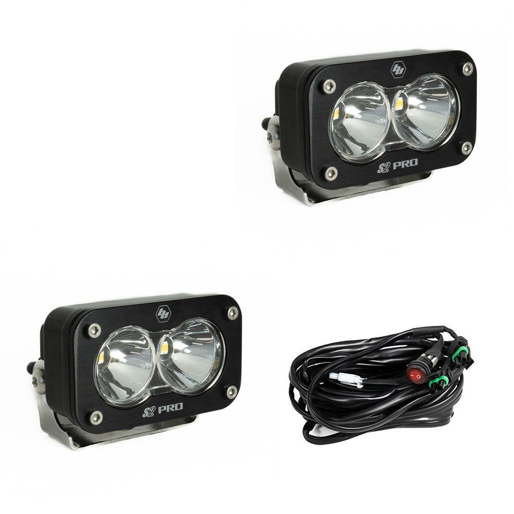 Baja Designs - 487801 - S2 Pro Black LED Auxiliary Light Pod Pair