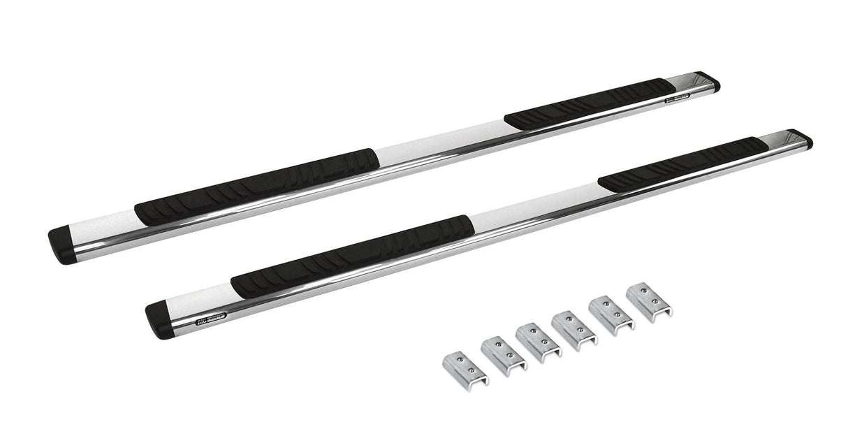Go Rhino 685404780PS - 5" OE Xtreme Low Profile SideSteps With Mounting Bracket Kit - Polished Stainless Steel