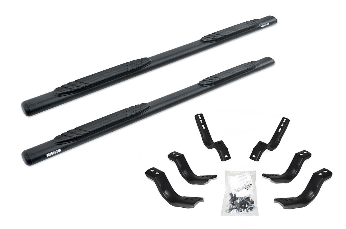 Go Rhino 684435187T - 4" OE Xtreme SideSteps With Mounting Bracket Kit - Textured Black