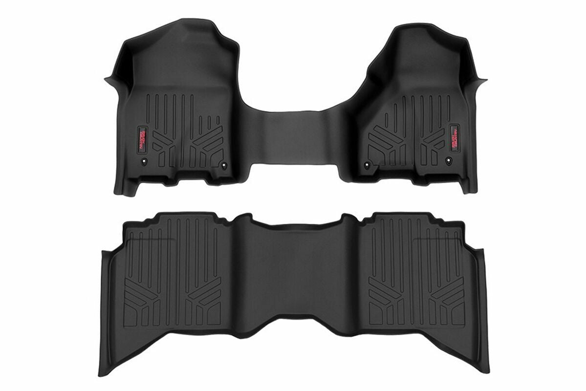 Rough Country Floor Mats - FR & RR - Crew Mega Cab - Ram 1500 2WD 4WD (2012-2018 & Classic) - M-31313