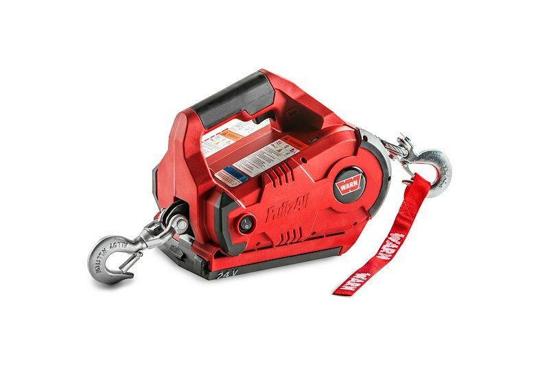 Warn - 885005 Portable Cordless 24 Volt DC 1000 LB Cap 15 Ft Wire Rope With 2 Batteries