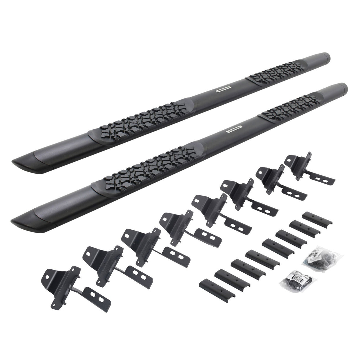 Go Rhino V3451687T - V3 Series Aluminum Side Steps with Mounting Brackets - Textured Black