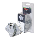 Curt - 4-Way Round Connector Socket (Vehicle Side, Packaged) - 58071