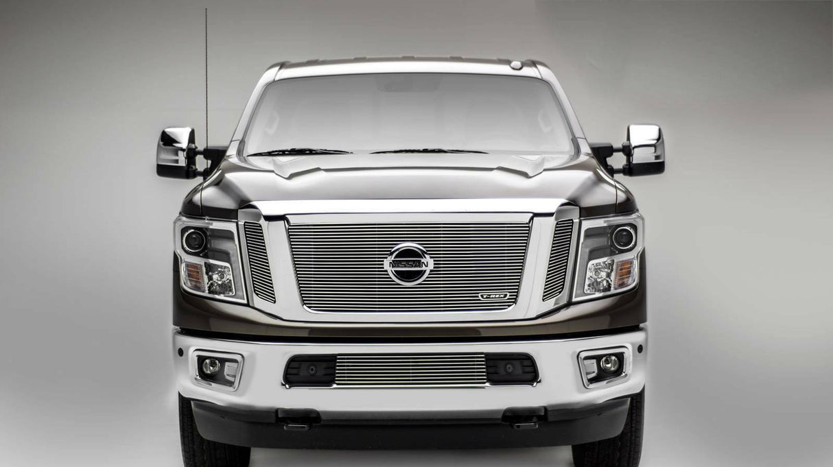 T-Rex Grilles - 3 Pc Horizontal Aluminum Billet Grille Insert - Must reuse factory grille logo - 20785