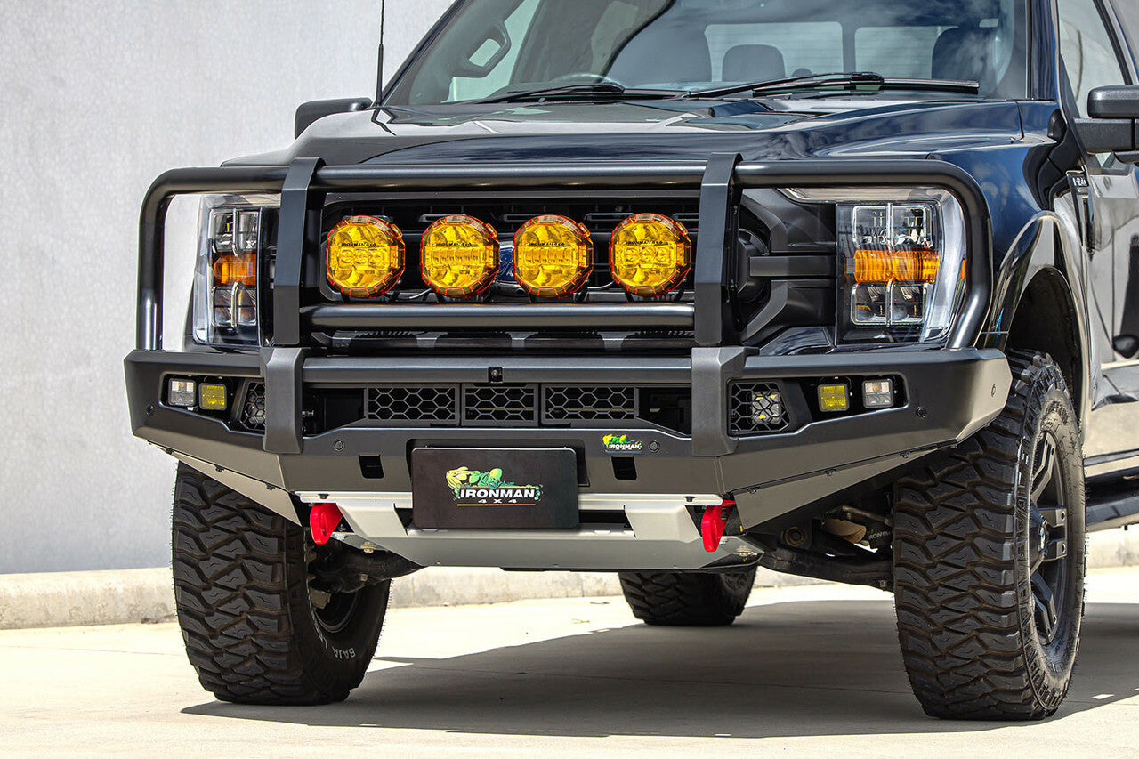Ironman 4x4 - BBP109CK-NN - Premium Triple Hoop Front Bumper for 2021+ Ford F-150 - BBP109C