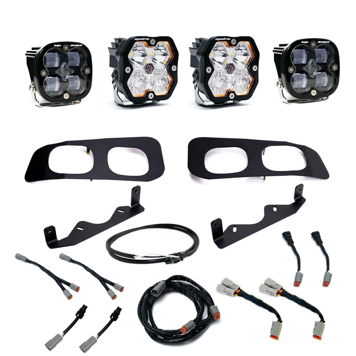 Baja Designs - 44-0031-UP Squadron 2.0 Sport/Squadron SAE Dual Fog Pocket Light Kit