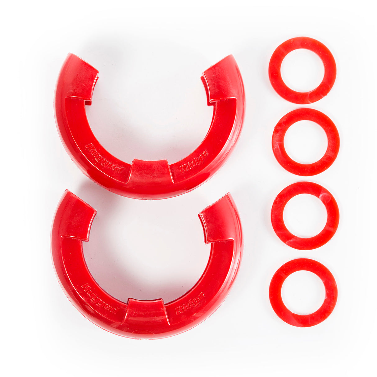 Rugged Ridge - Rugged Ridge 11235.41 D-Ring Shackle Isolator Kit, Red Pair, 7/8 inch - 11235.41