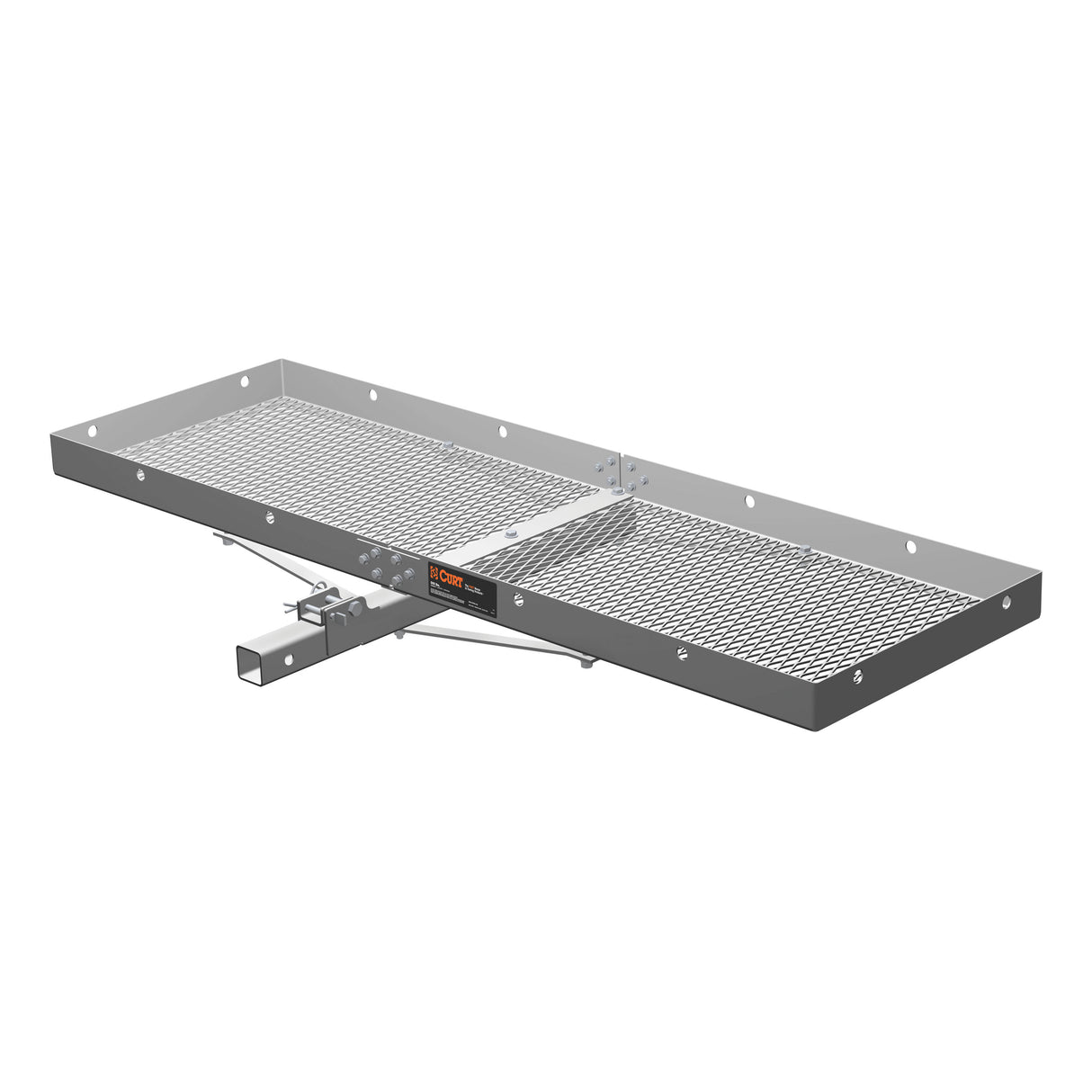 Curt - 60" x 20" Aluminum Tray Cargo Carrier (Folding 2" Shank, 500 lbs.) - 18100