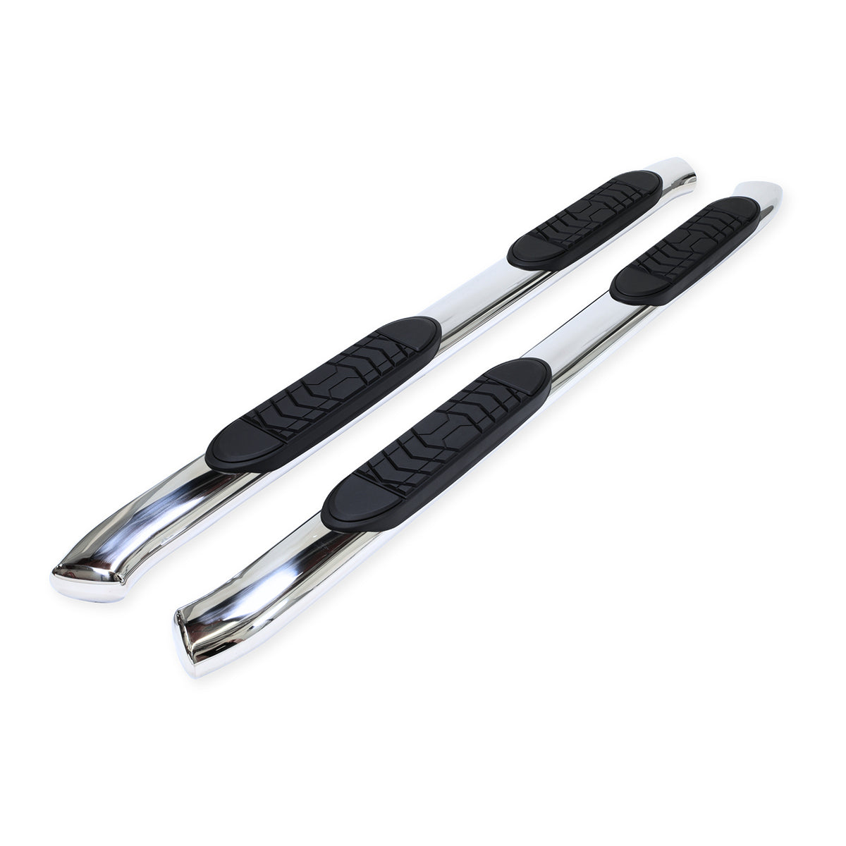 TrailFx - 5" Oval Bent Step Bar For GM Colorado/Canyon Extended-Stainless (A7073S)