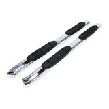 TrailFx - 5" Oval Bent Step Bar For GM Colorado/Canyon Extended-Stainless (A7073S)