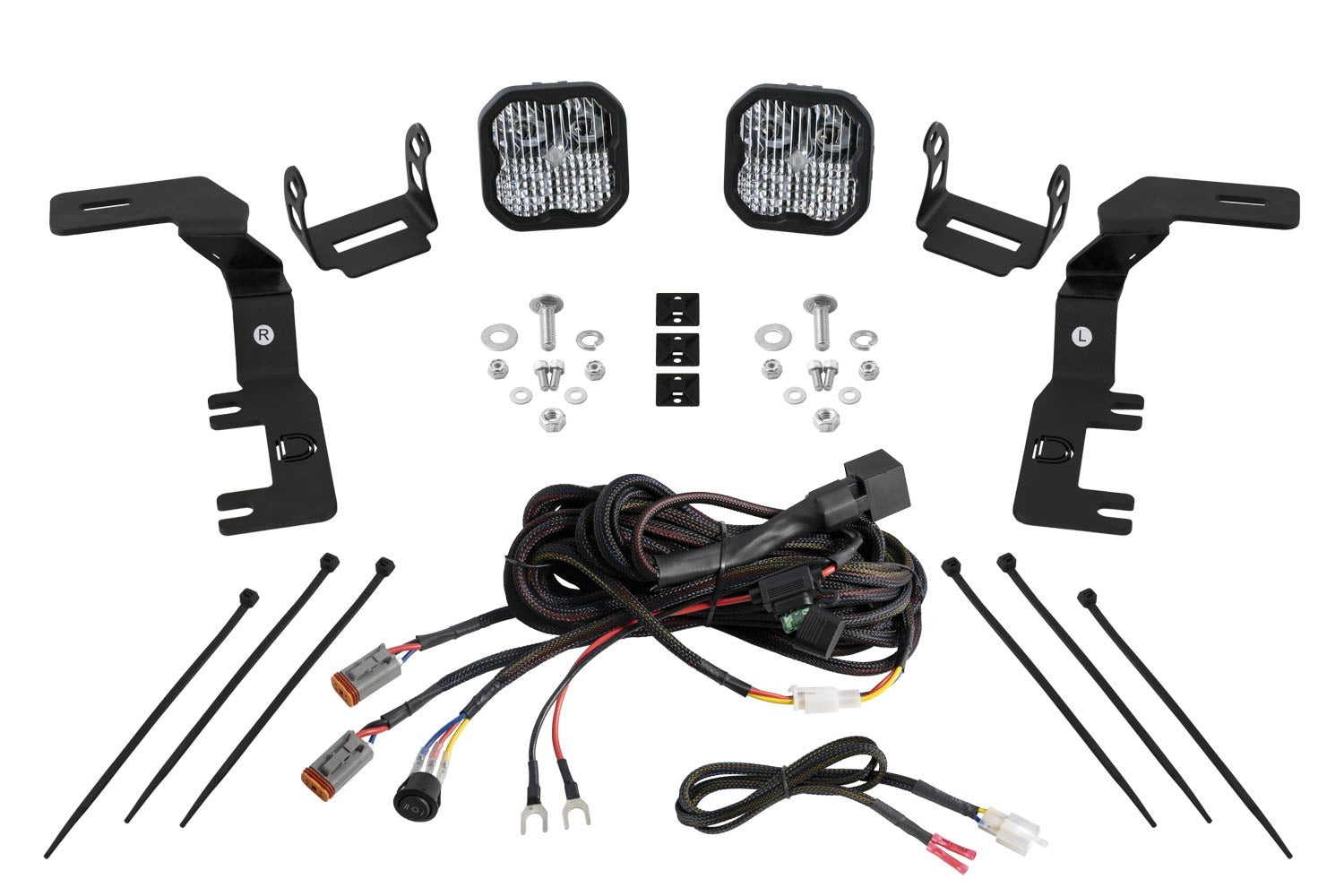 Diode Dynamics - Stage Series Ditch Light Kit for 2023+ Chevrolet Colorado SS3 Pro White Combo - DD7813