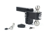 180 Hitch SS Cerakoted 4" Drop Hitch with 2" Shank w/ Keyed Alike WS05 - LTB4-2-KA-CER-BLA