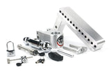 180 Hitch Chrome Ball 10" Drop Hitch with 2" Shank- Keyed Alike WS05, WS11, WS12Included - CTB10-2-SET