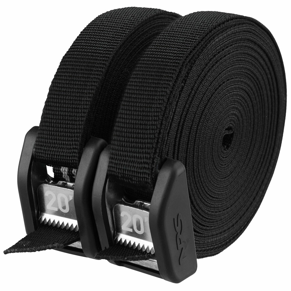 NRS - Buckle Bumper Straps Size: 20' Pair, Color: Stealth Black - 60028.01.107