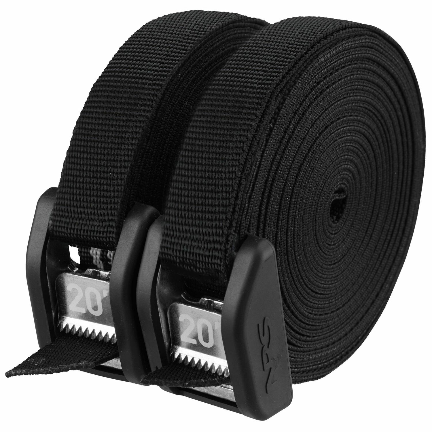 NRS - Buckle Bumper Straps Size: 20' Pair, Color: Stealth Black - 60028.01.107