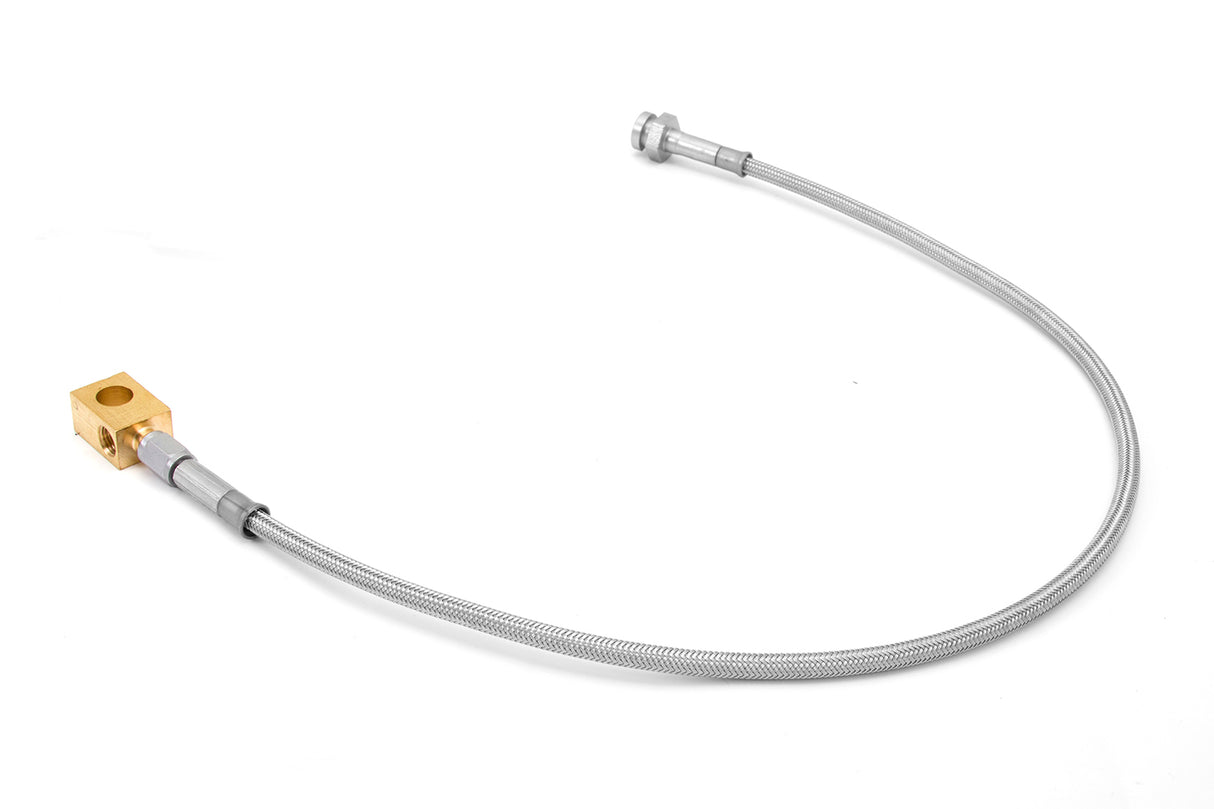 Rear Brake Hose, Braided Stainless Steel; 76-86 Jeep CJ Models