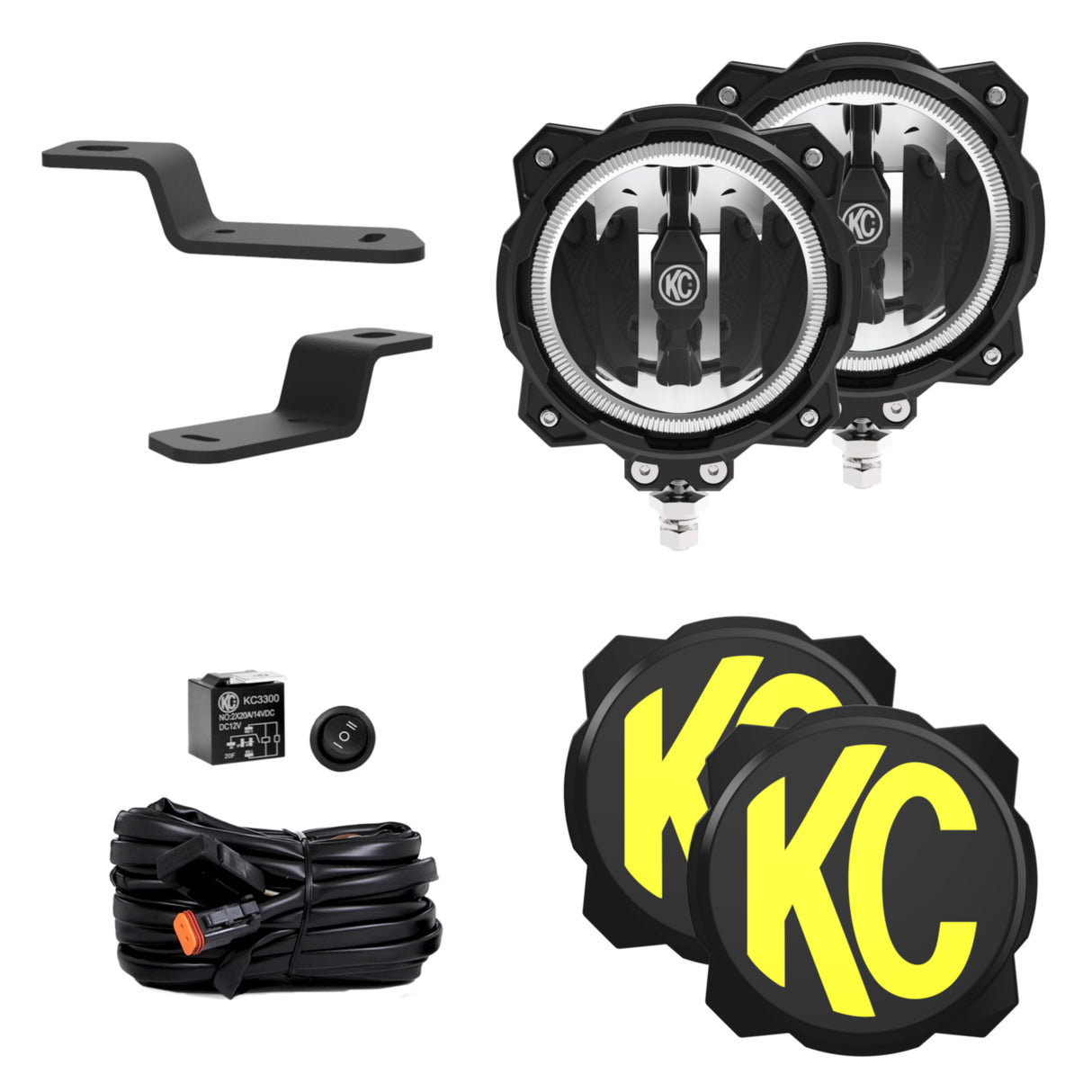 KC Hilites - Gravity LED Pro6 Wide-40 - 2-Light System - Ditch Light Kits - 97160
