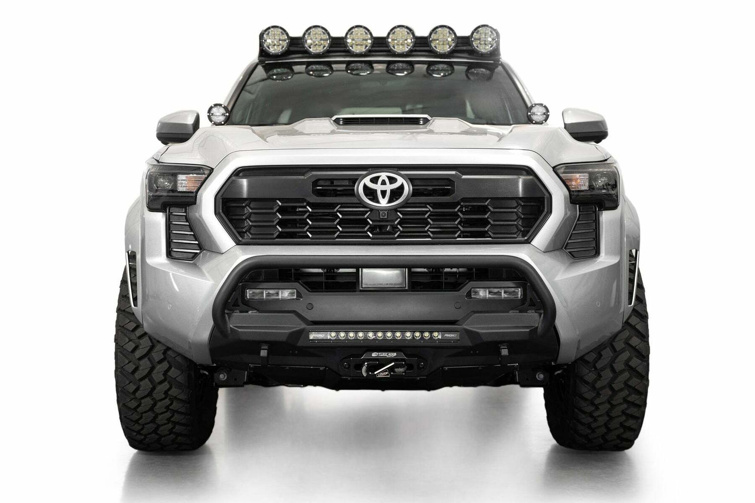 Addictive Desert Designs - 2024+ Toyota Tacoma Stealth Center Mount Winch Front Bumper With Top Hoop - F6703512601NA