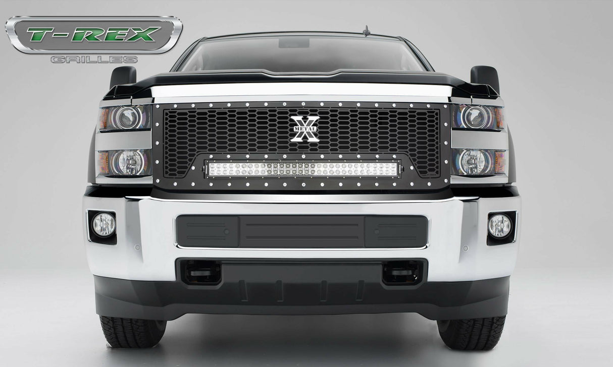 T-Rex Grilles - 1 Pc Laser Cut Pattern Mild Steel Laser Torch Grille Replacement - Includes Universal Wiring Harness - 7311241