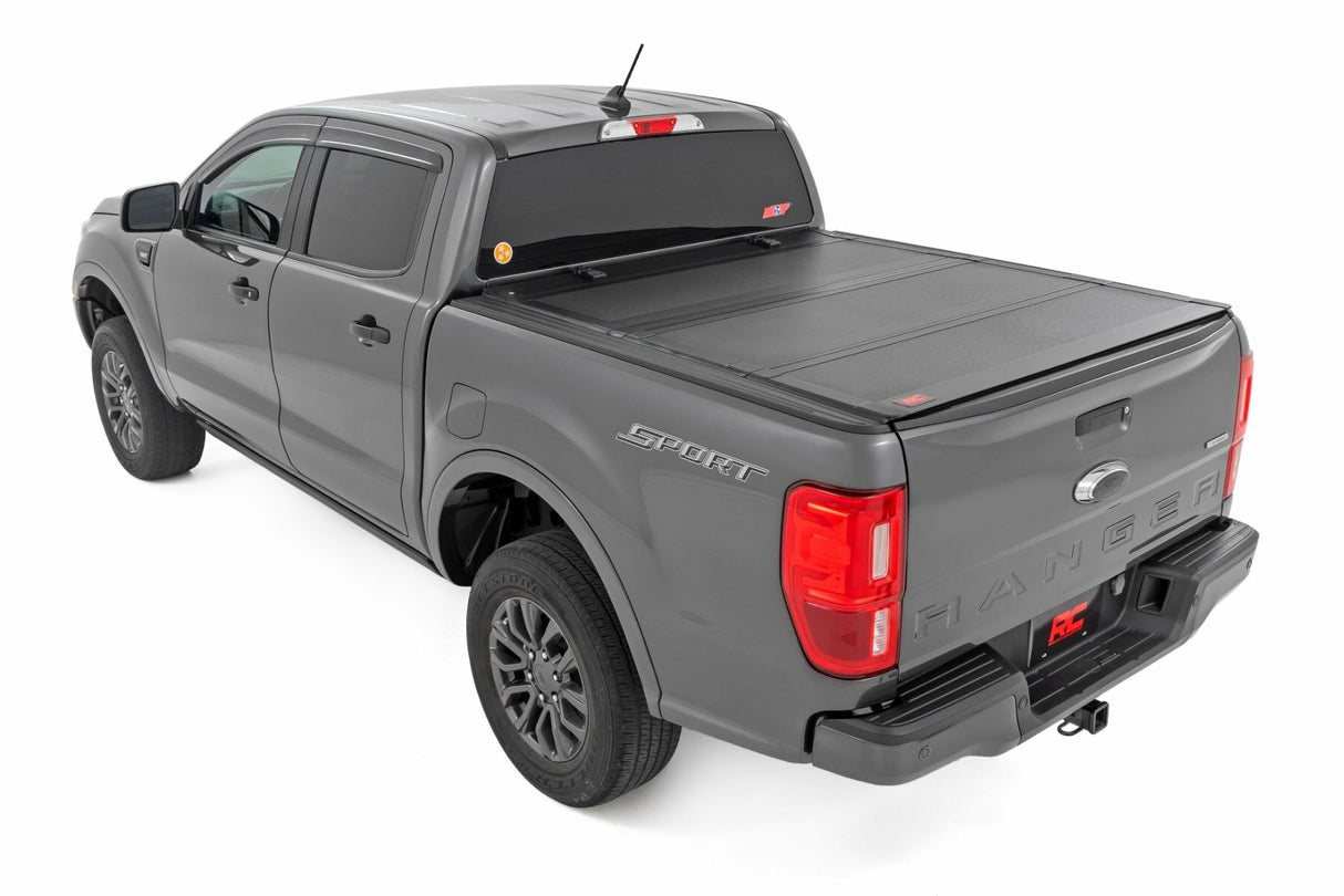 Rough Country - Hard Tri-Fold Flip Up Bed Cover - 5' Bed - Ford Ranger 2WD 4WD (19-23) - 49220500