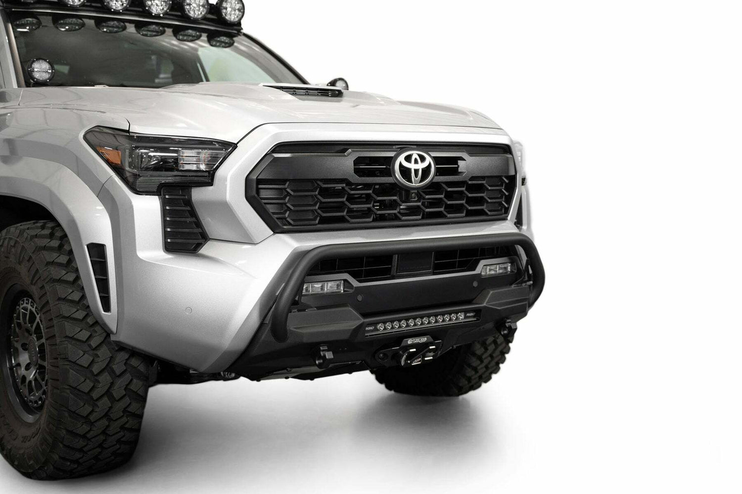 Addictive Desert Designs - 2024+ Toyota Tacoma Stealth Center Mount Winch Front Bumper With Top Hoop - F6703512601NA