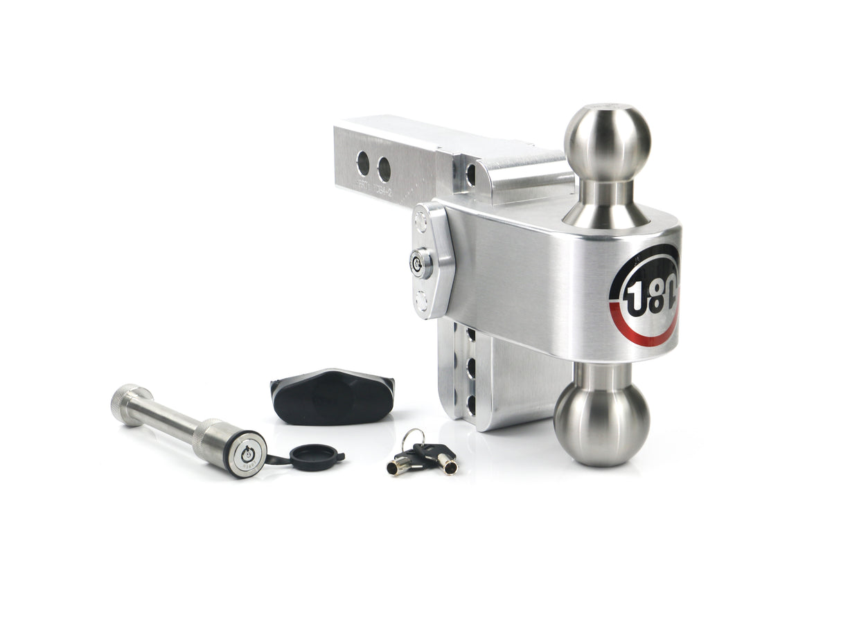 Weigh Safe - LTB4-2-KA Turnover Ball 4" Drop Hitch with 2" Shank; Keyed alike; WS05 Included