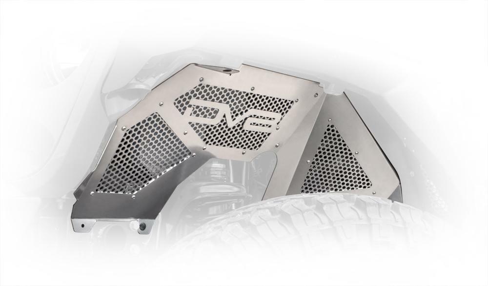DV8 Offroad - Jeep JL & JT Front Inner Fenders Black Or Raw - INFEND-03FB
