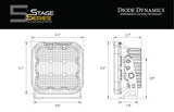 Diode Dynamics - SS5 LED Pod Pro Yellow Combo (pair) - DD6778P