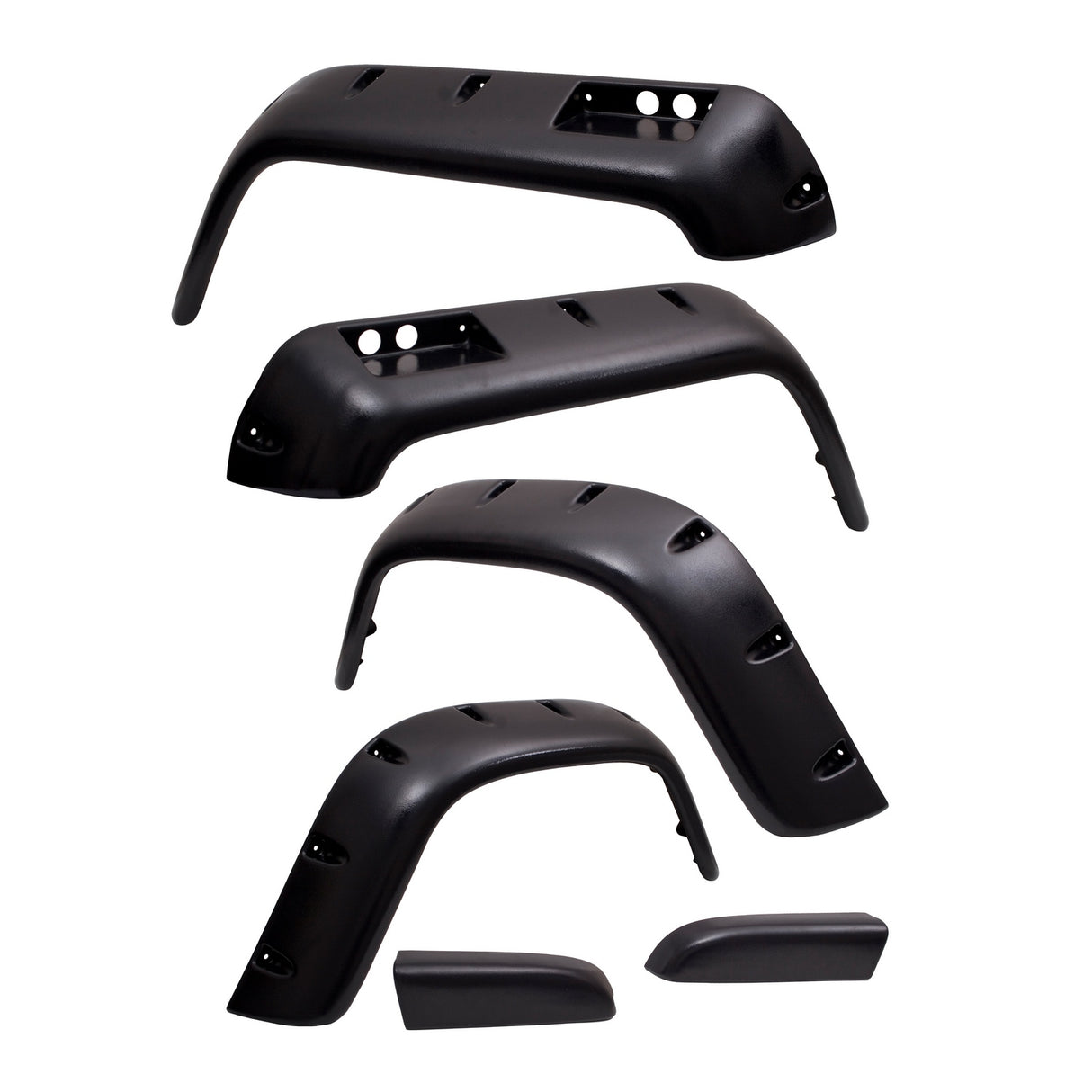 Rugged Ridge - 6 Piece All Terrain Fender Flare Kit, 6 inch; 87-95 Jeep Wrangler YJ - 11632.10