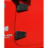 Rugged Ridge - Hinge Cover Set, Textured Black; 07-16 Jeep Wrangler JK - 11205.10