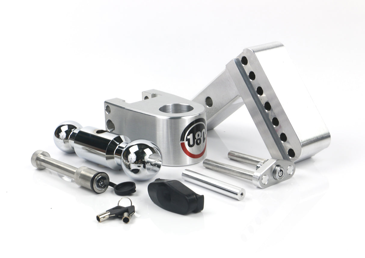 Weigh Safe - CTB4-2-KA Turnover Ball 4" Drop Hitch with 2" Shank; Keyed alike; WS05 Included