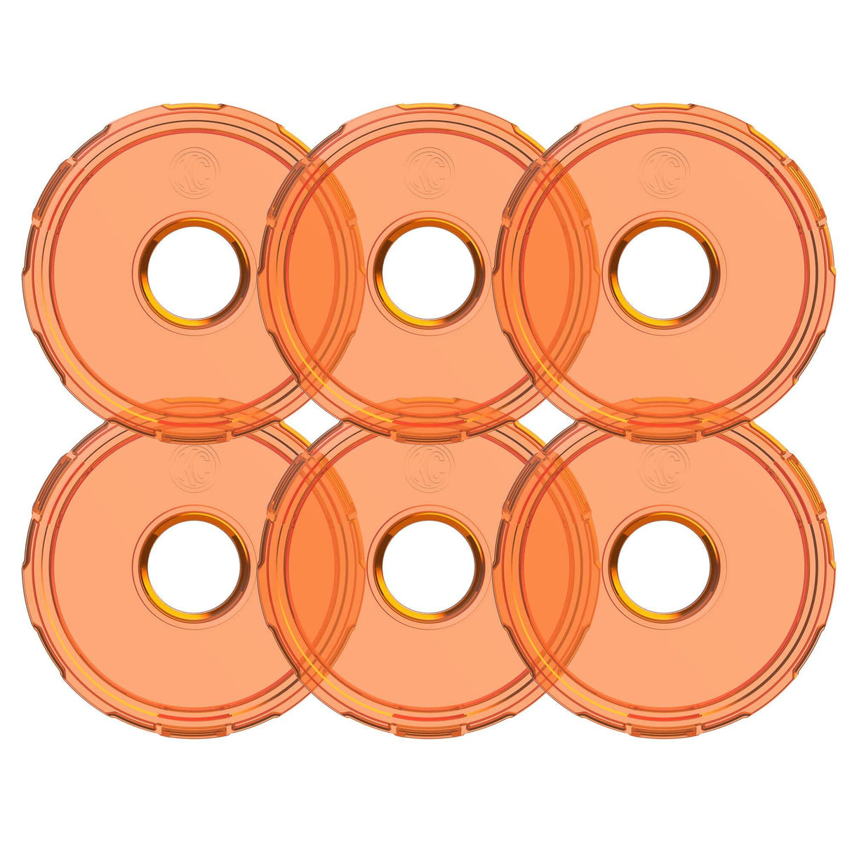 KC Hilites - Cyclone V2 LED - Replacement Lens - Amber - 6-PK - 4412