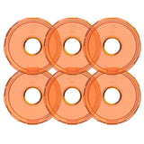KC Hilites - Cyclone V2 LED - Replacement Lens - Amber - 6-PK - 4412