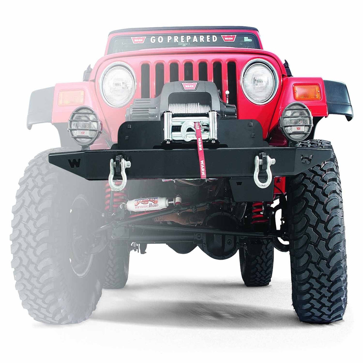 Warn - Foot-Down Winch Mounting Plate Kit for 1997-2006 Jeep Wrangler (TJ) (fits mid-frame winches) - 37170