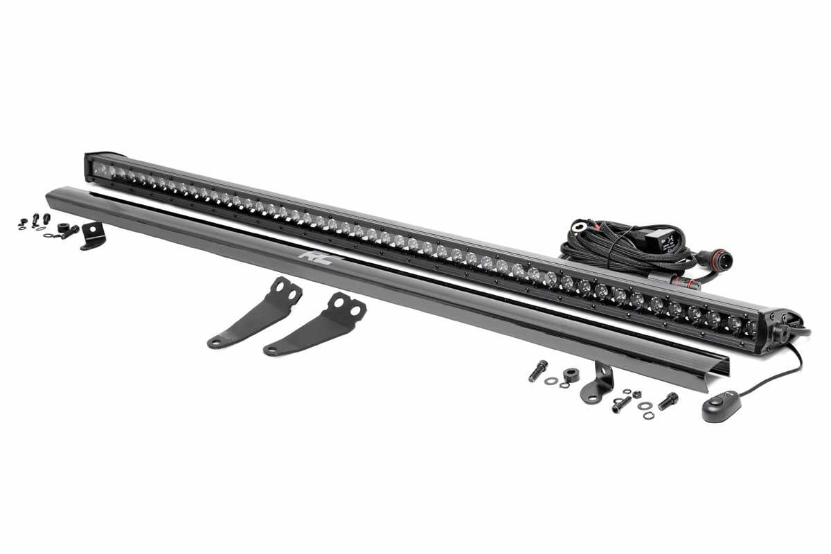 Rough Country - LED Light - Lower Windshield - 50" Black Single Row - Polaris General General XP - 93034
