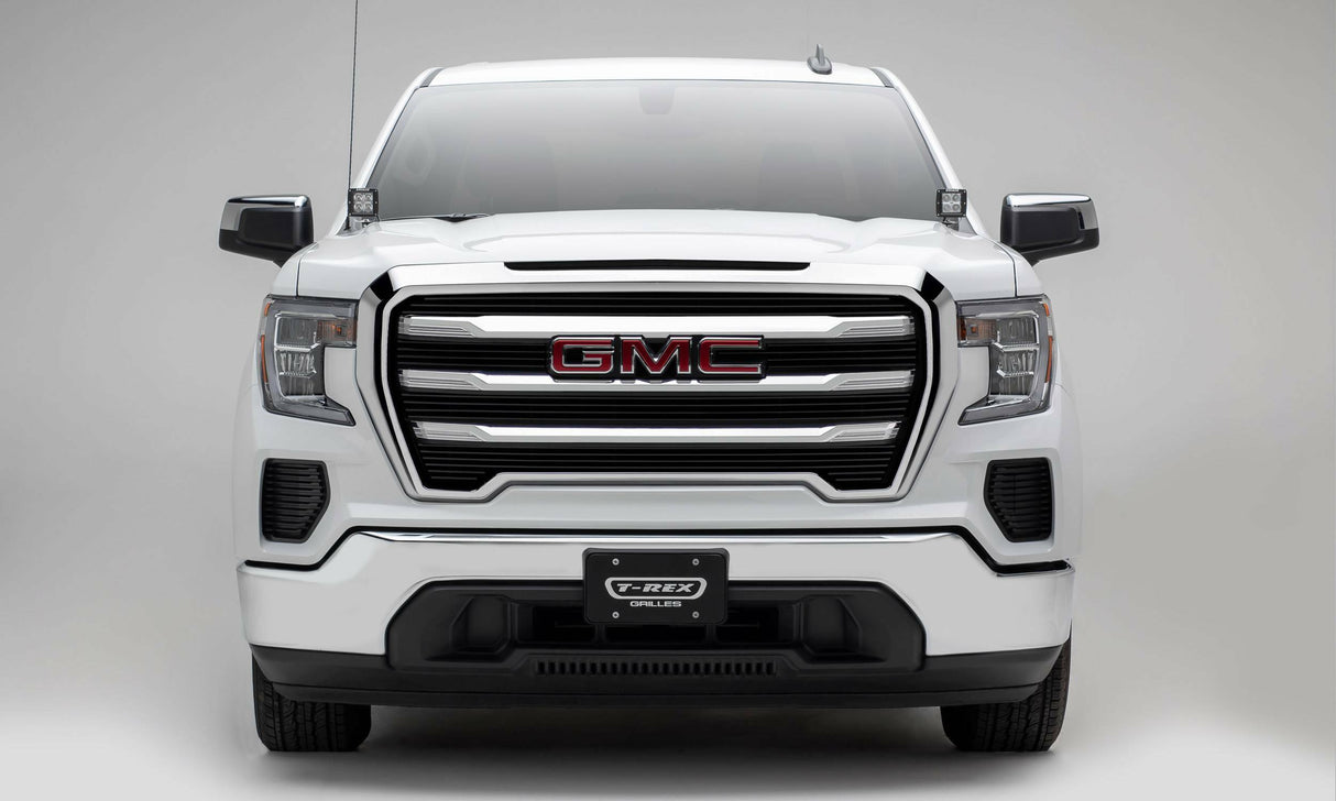 T-Rex Grilles - 2019-2021 GMC Sierra 1500 Billet Grille, Black, Aluminum, 5 Pc, Overlay - PN #21213B - 21213B
