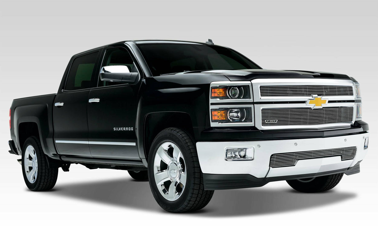 T-Rex Grilles - 2 Pc Horizontal Aluminum Billet Grille Overlay - 21117