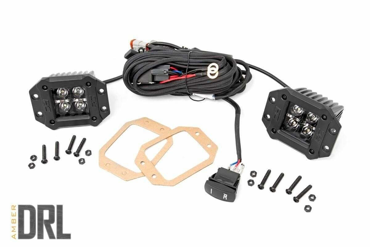 Rough Country 70803BLKDRLA Black Series LED Light Pair - 70803BLKDRLA