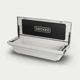 Decked - Truck Bed Tool Box - White - Includes Two (2) D-Ring Cargo Tie Downs And Two (2) Tool Tray Pads - Dtb2-Wht