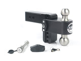 180 Hitch SS Cerakoted 4" Drop Hitch with 2.5" Shank w/ Keyed Alike WS05 - LTB4-2.5-KA-CER-BLA