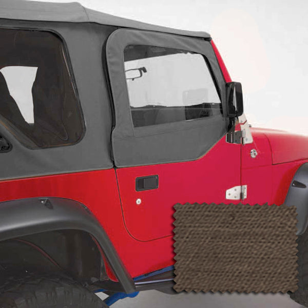Rugged Ridge - Rugged Ridge 13714.36 Door Kit, Upper, Khaki Denim; 97-06 Jeep Wrangler TJ - 13714.36