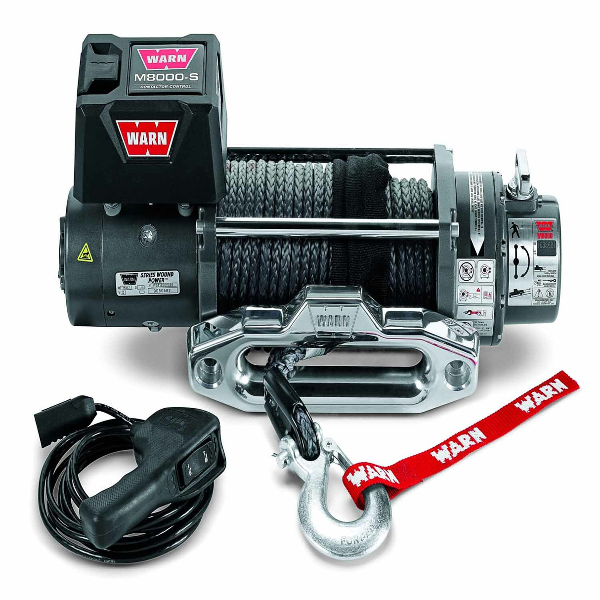 Warn - 87800 12 Volt 8000 LB Cap 100 Ft Synthetic Rope