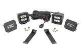 Rough Country - LED Light Kit - Ditch Mount - 2" Black Pair - Spot - Jeep KL (14-21) - 70078