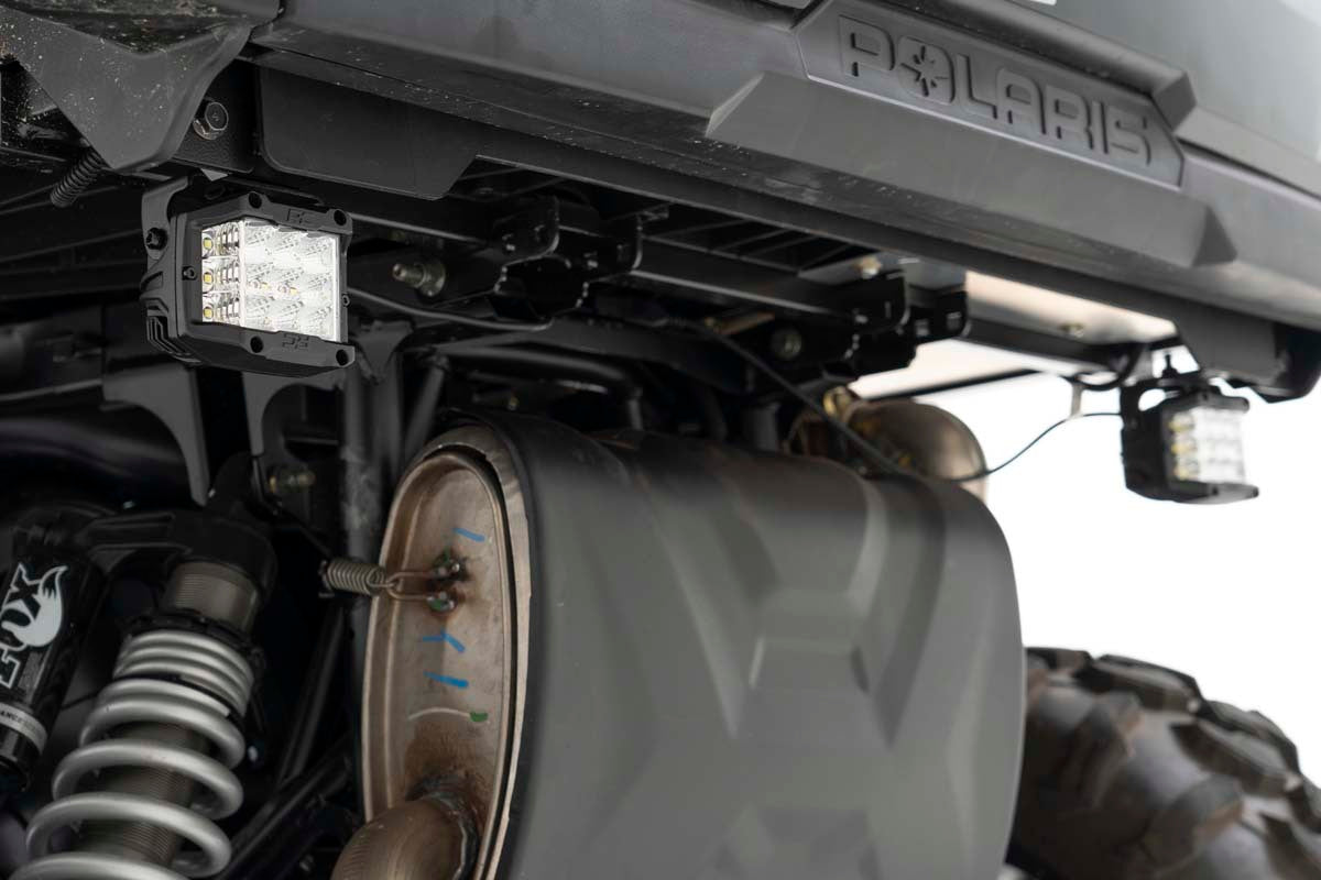 Rough Country - LED Light - Under Bed Mount - 2" Chrome Pair - Wide Angle - Polaris General General XP - 93032