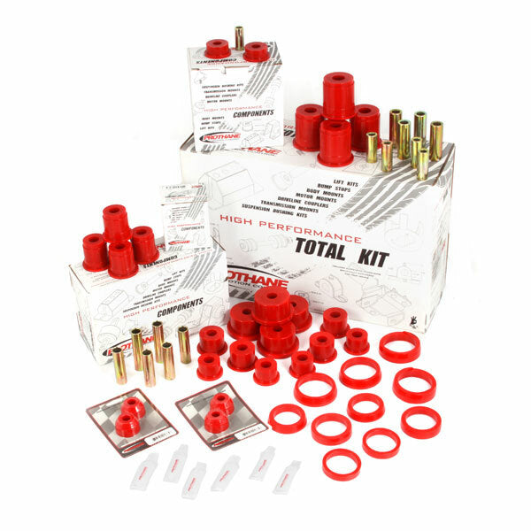 Polyurethane Bushing Kit, Red; 84-01 Jeep Cherokee XJ