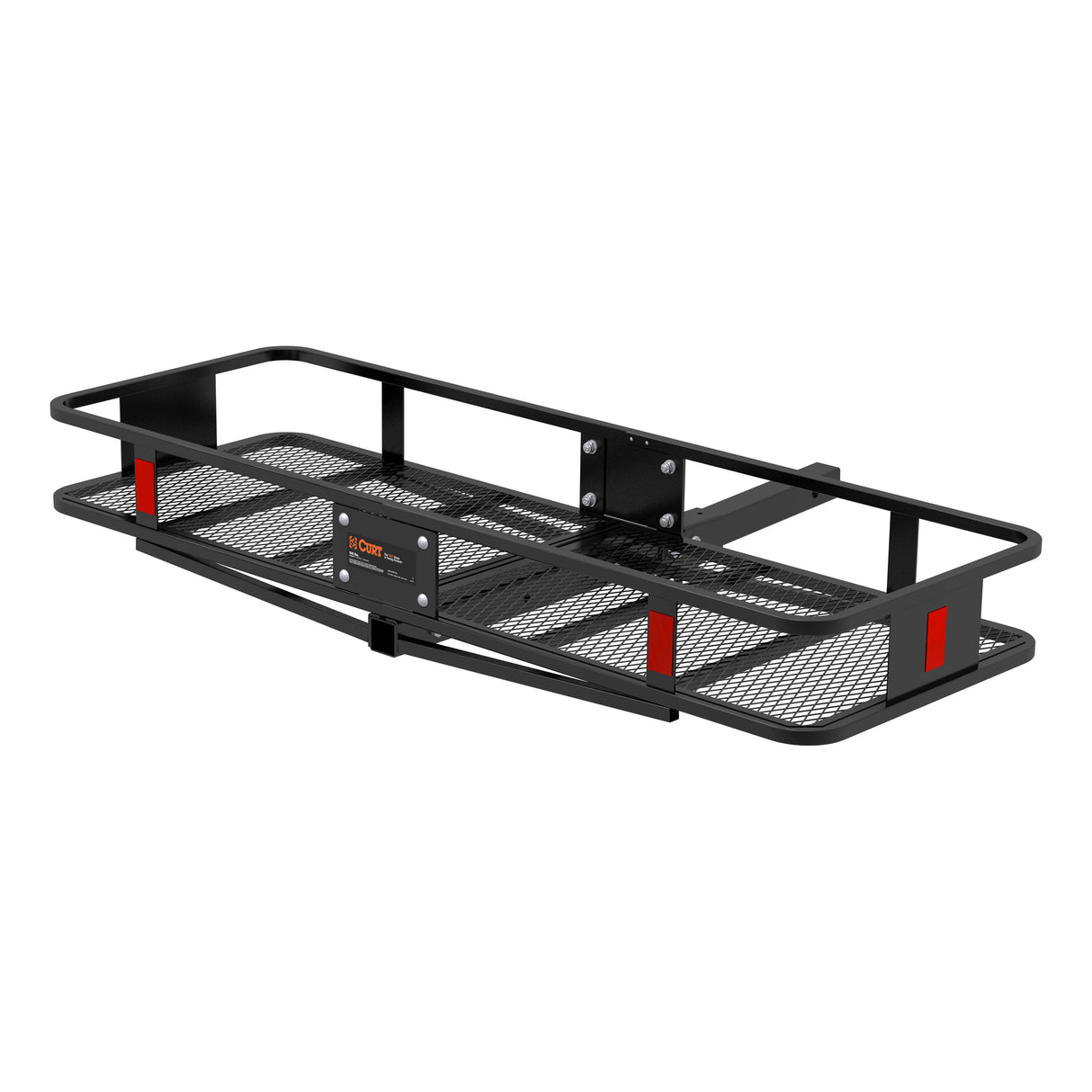 Curt - 60" x 20" Black Steel Basket Cargo Carrier (Folding 2" Shank, 500 lbs.) - 18151