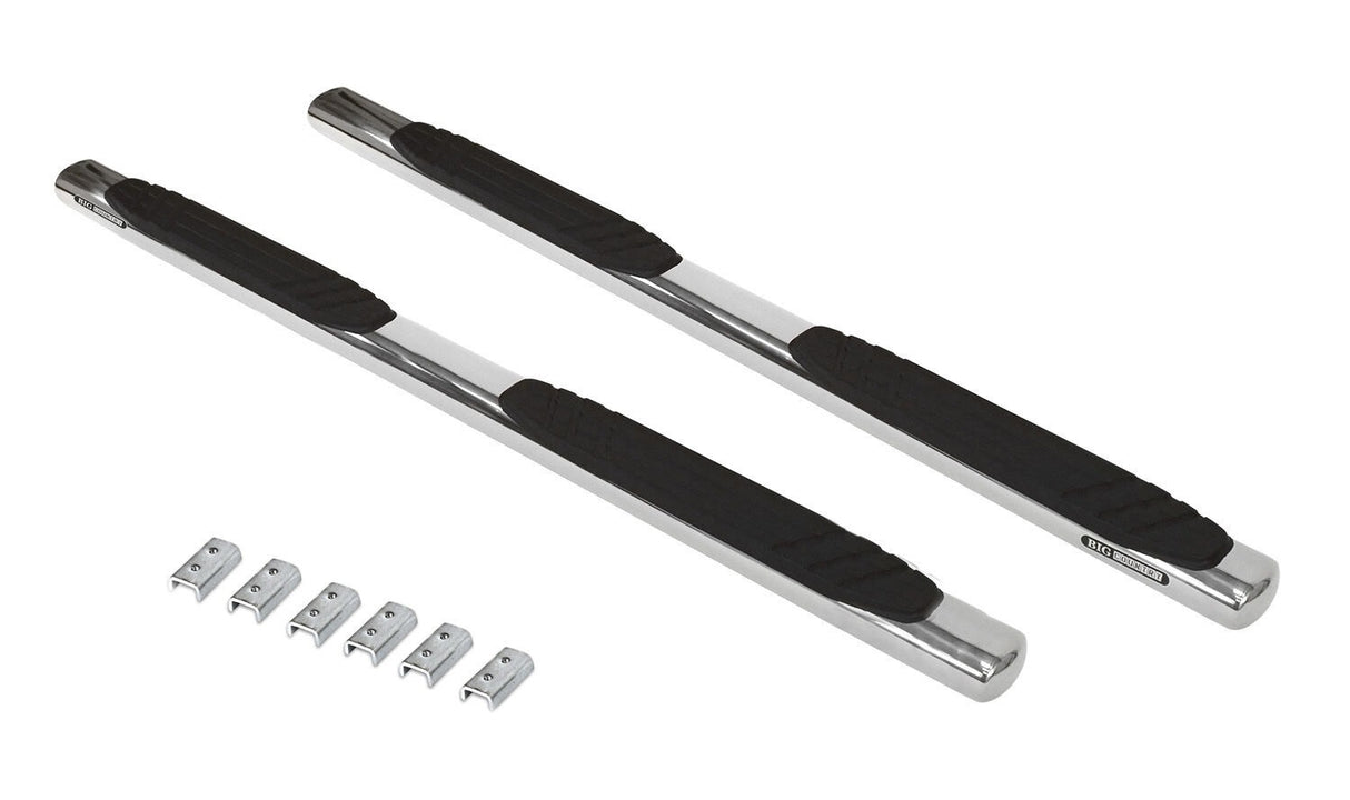 Go Rhino 684409980PS - 4" OE Xtreme SideSteps With Mounting Bracket Kit - Polished Stainless Steel