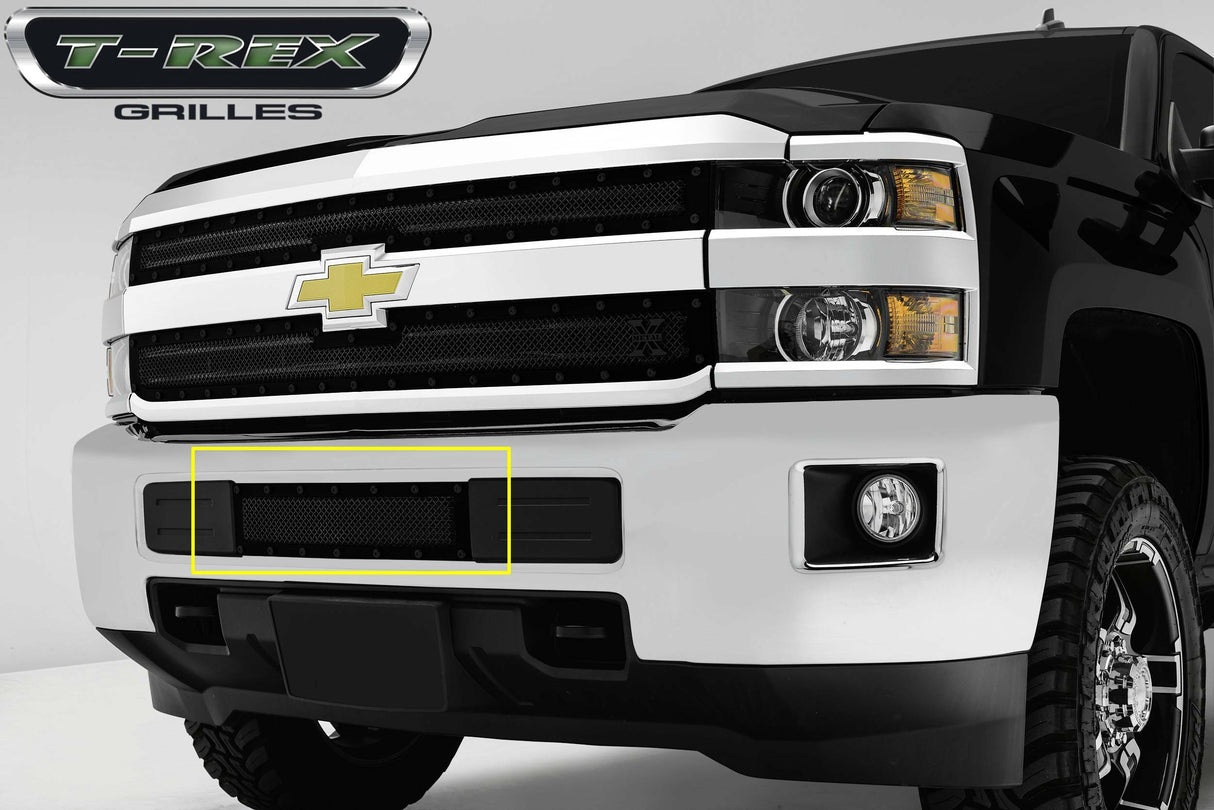 T-Rex Grilles - 2 Pc Small Mesh Mild Steel Stealth X-Metal Bumper Grille Overlay - 6721221-BR